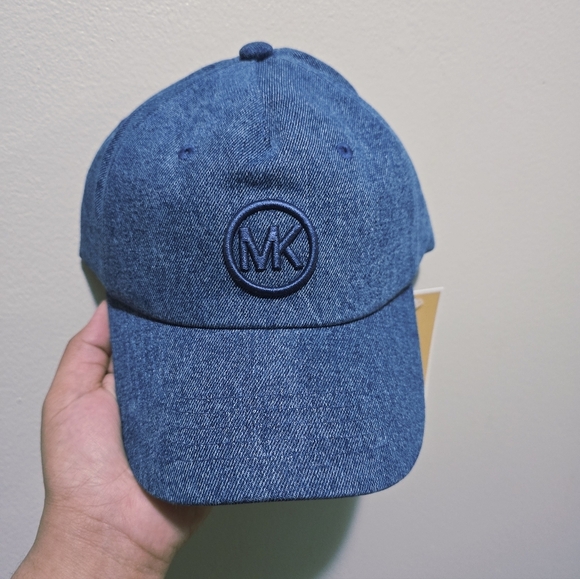 Michael Kors Denim MK Logo Baseball Cap in Blue main image 7